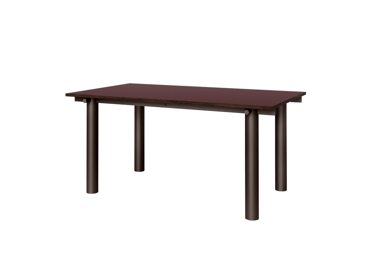 Esstisch Atura - Dunkle Schokolade/Burgundy Linoleum