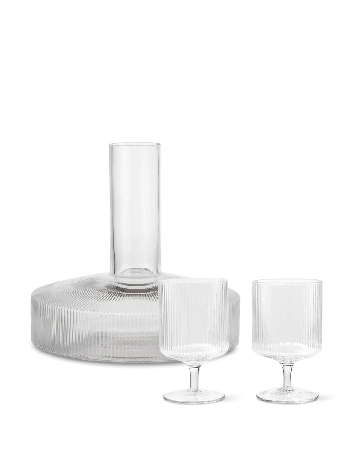 Ripple Weinkaraffe & Weingläser - 2er-Set - Geschenkset - Transparent