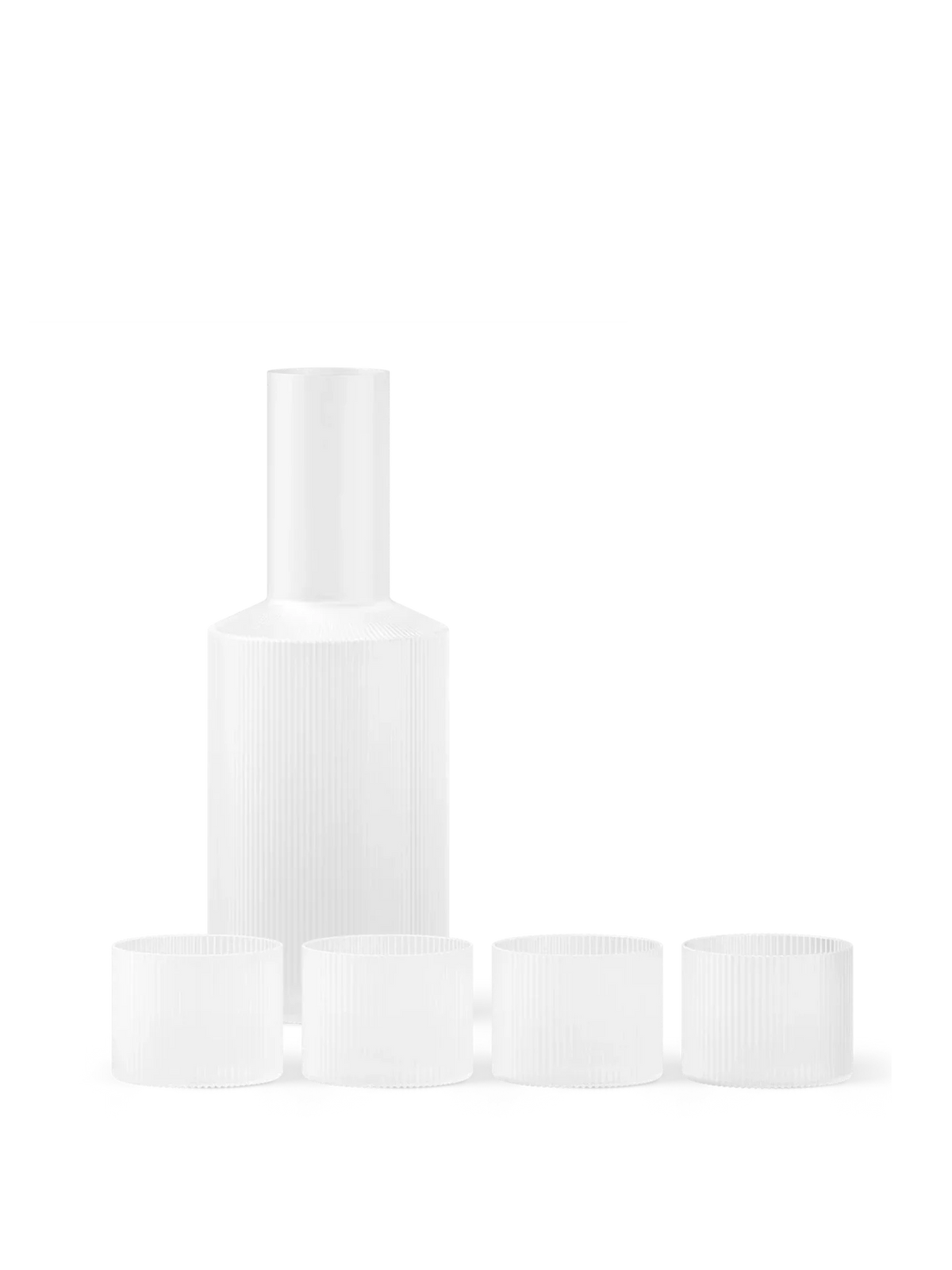 Ripple Low Gläser – 4er-Set & Karaffen-Geschenkset – Mattiert