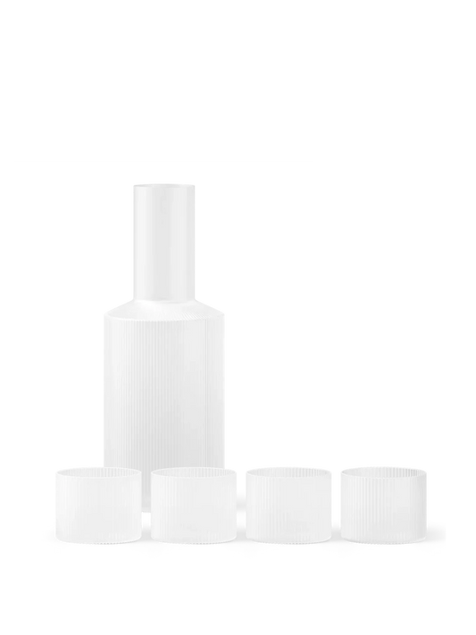 Ripple Low Gläser – 4er-Set & Karaffen-Geschenkset – Mattiert