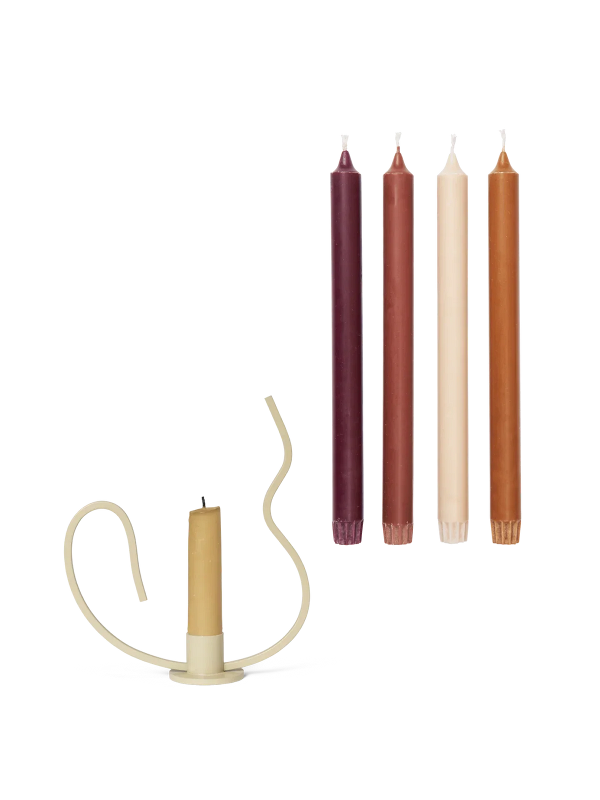 Valse Kerzenhalter – Niedrig – Cashmere & Pure Kerzen – 4er-Set – Roseate Blend – Geschenkset
