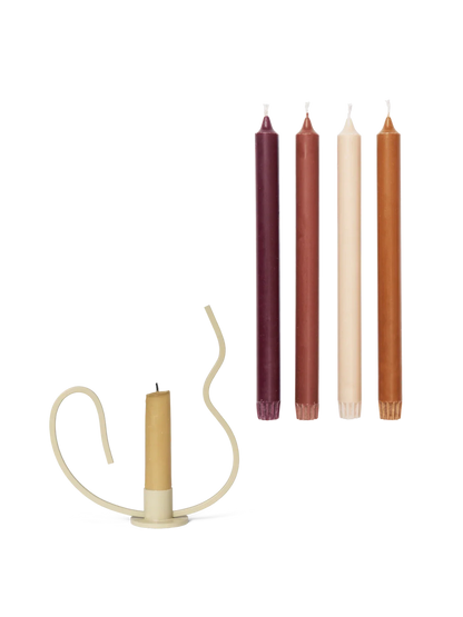 Valse Kerzenhalter – Niedrig – Cashmere & Pure Kerzen – 4er-Set – Roseate Blend – Geschenkset