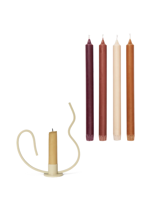 Valse Kerzenhalter – Niedrig – Cashmere & Pure Kerzen – 4er-Set – Roseate Blend – Geschenkset