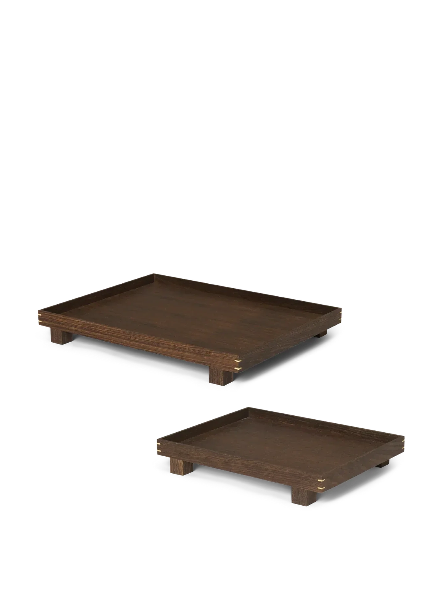 Bon Holztablett – Großes & kleines Geschenkset – Geräucherte Eiche