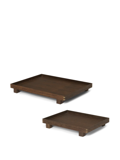 Bon Holztablett – Großes & kleines Geschenkset – Geräucherte Eiche