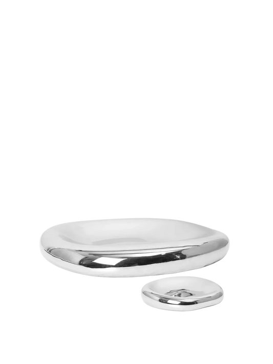 Bellure Tafelaufsatz- und Schüssel-Geschenkset – Silber