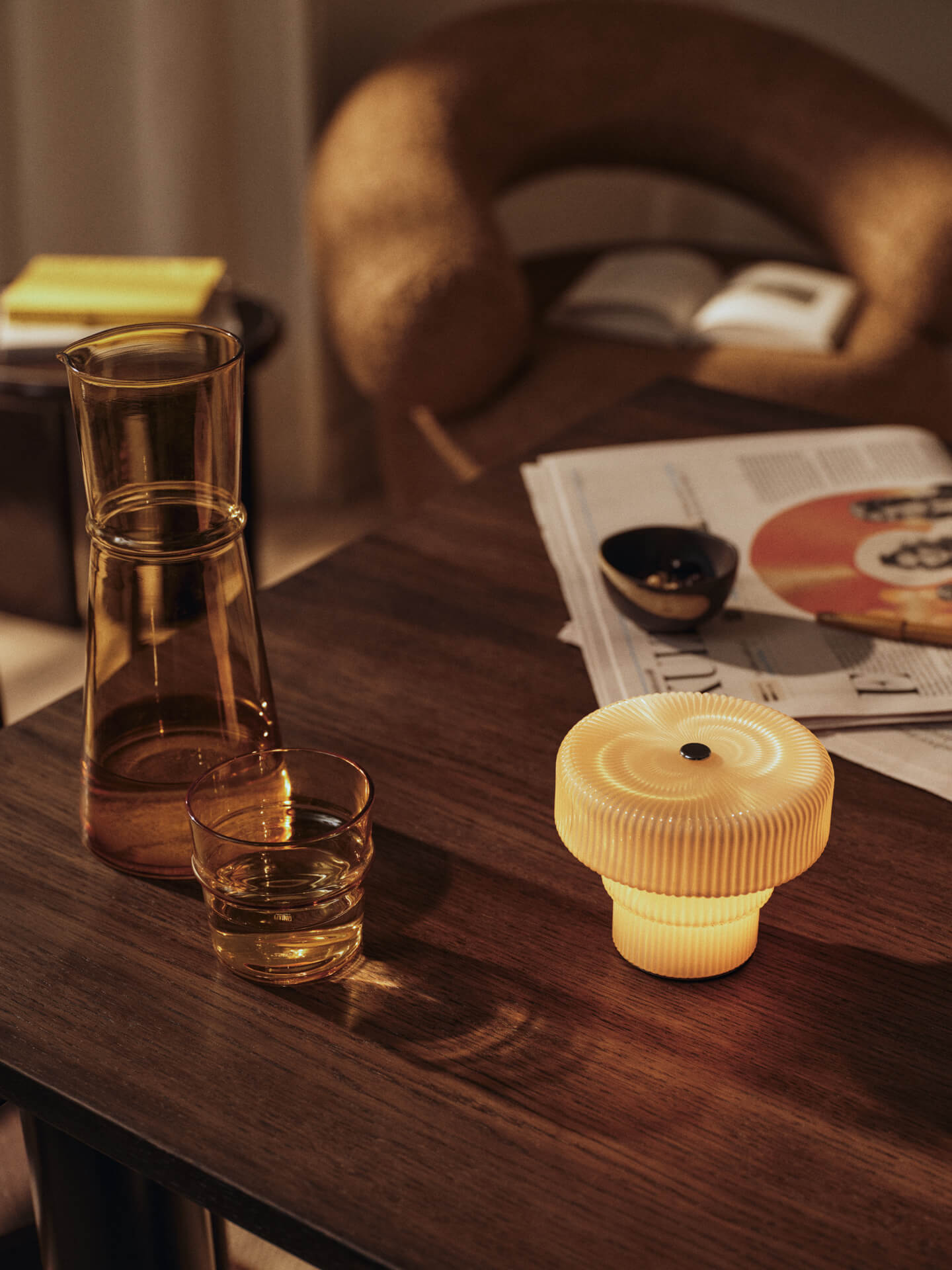 Ripple Tragbare Lampe - Oat