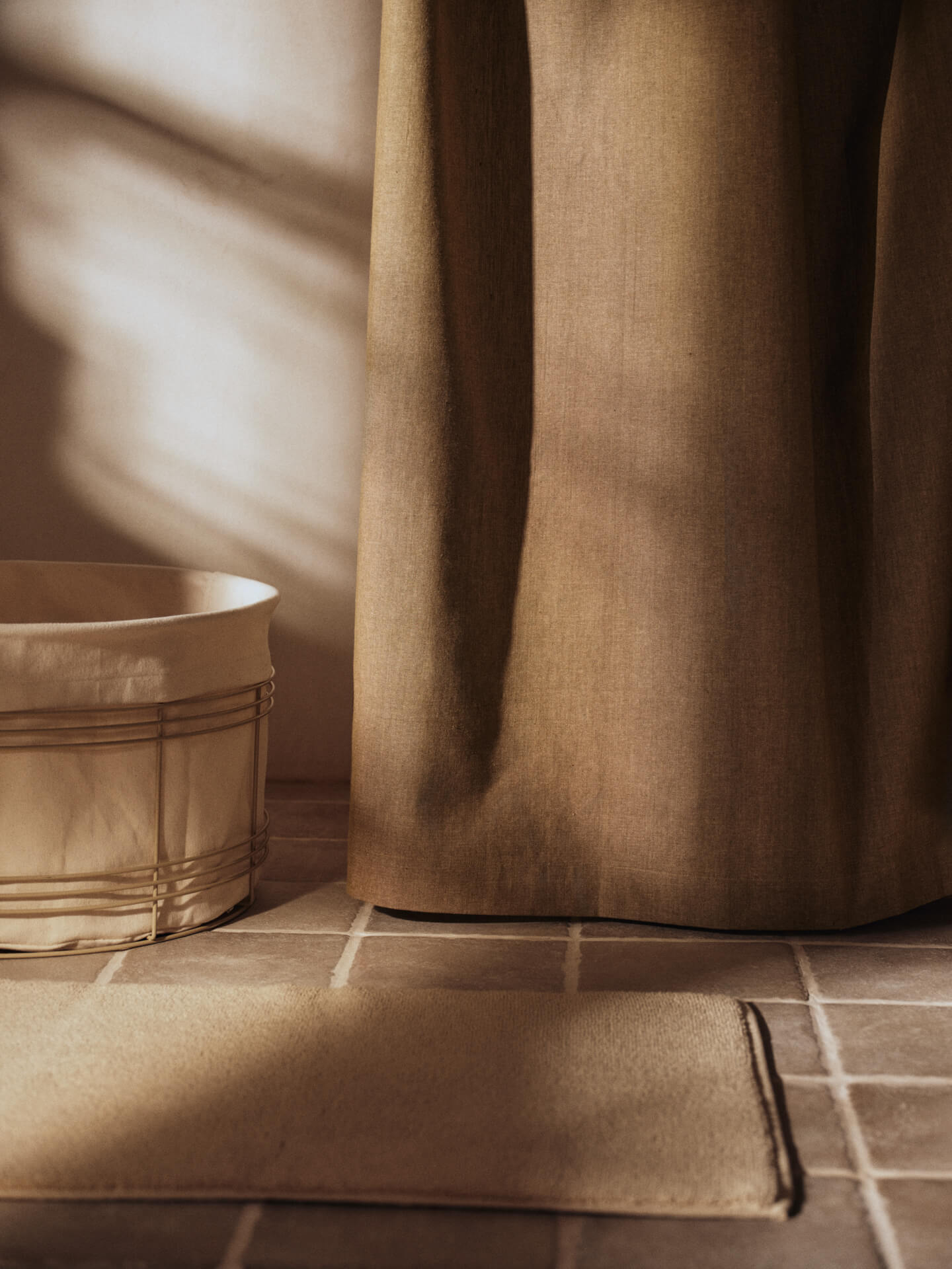 Chambray Duschvorhang – Olive