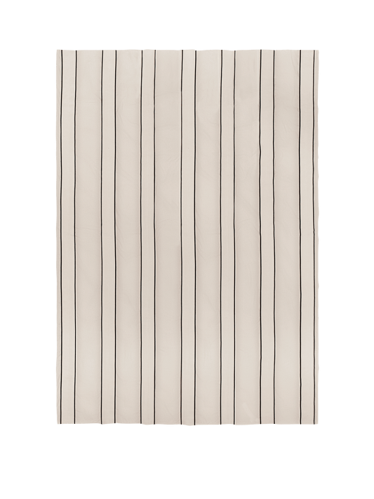 Twill-Tagesdecke – Einzelbett – Cremeweiß/Schwarz