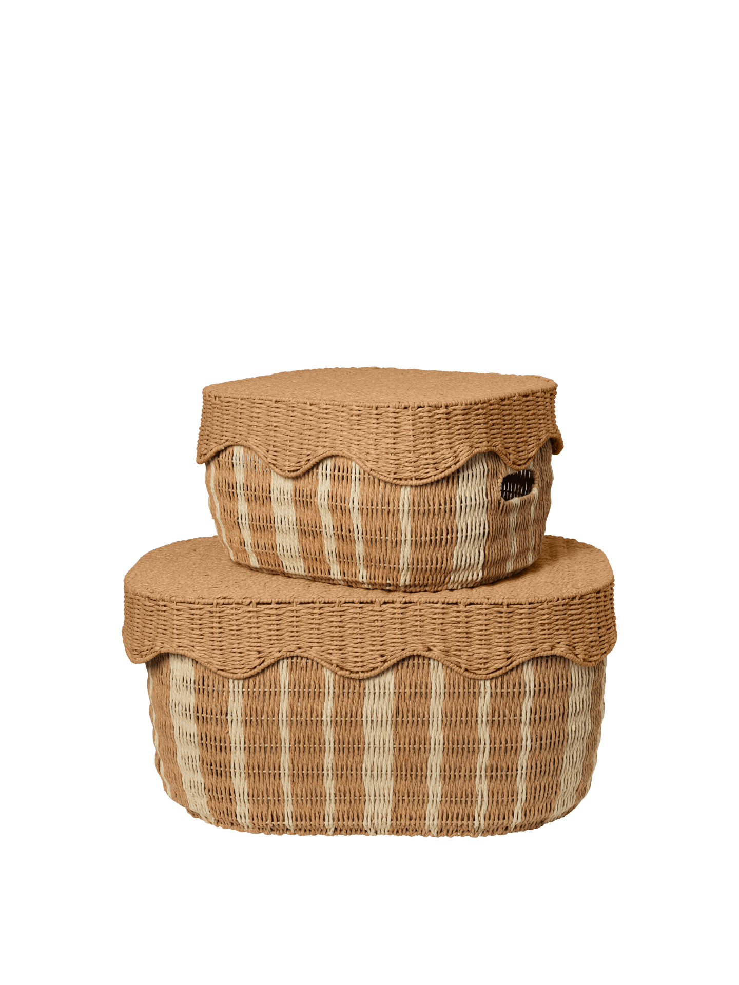 Rivan Aufbewahrungskörbe – 2er Set – Natur/Off-White