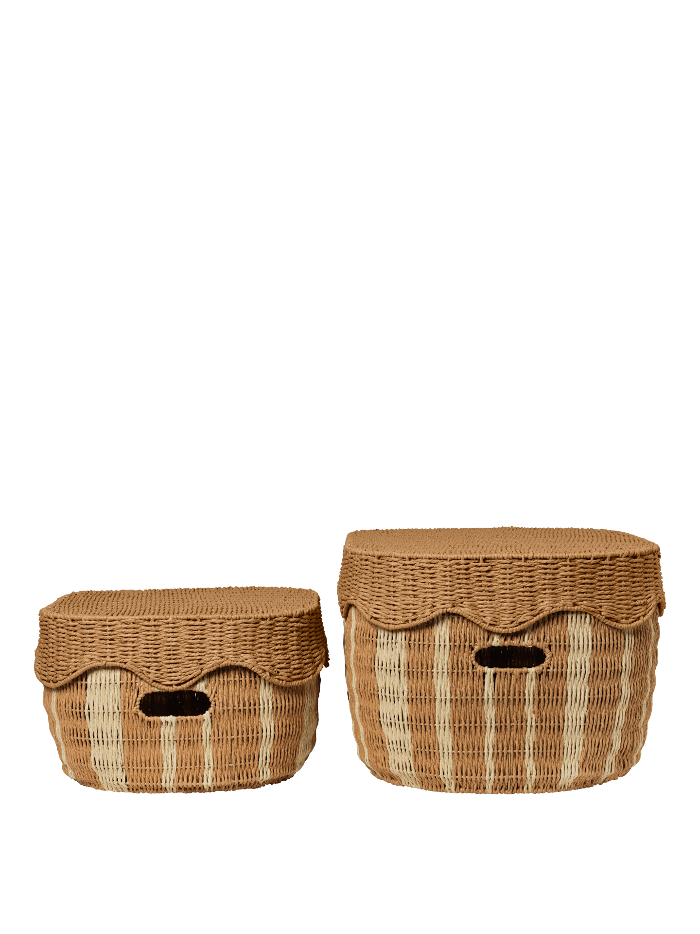 Rivan Aufbewahrungskörbe – 2er Set – Natur/Off-White