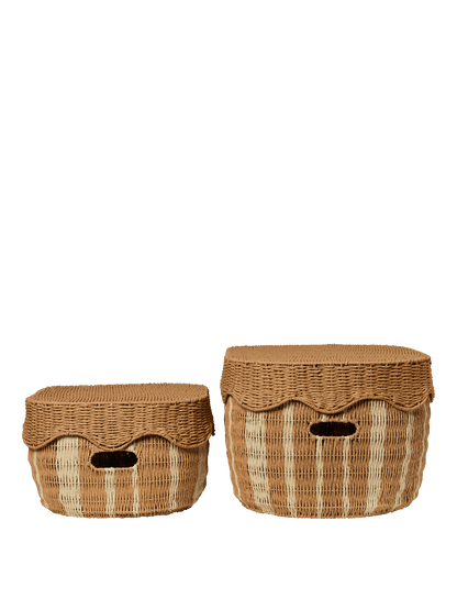 Rivan Aufbewahrungskörbe – 2er Set – Natur/Off-White