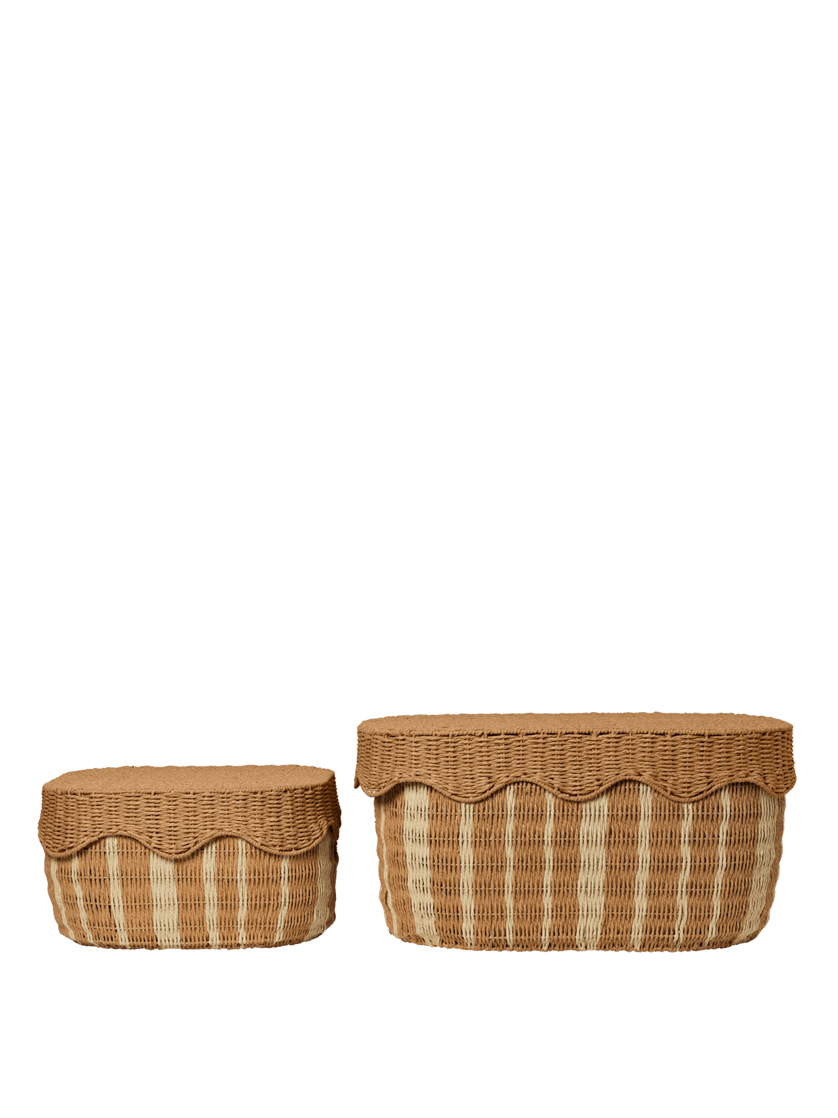 Rivan Aufbewahrungskörbe – 2er Set – Natur/Off-White