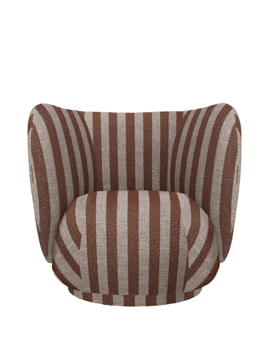 Rico Lounge Chair - Swivel - Louisiana - Sand/Chocolate