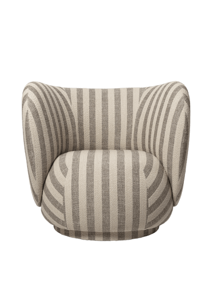 Rico Lounge Chair - Swivel - Louisiana - Sand/Off-White