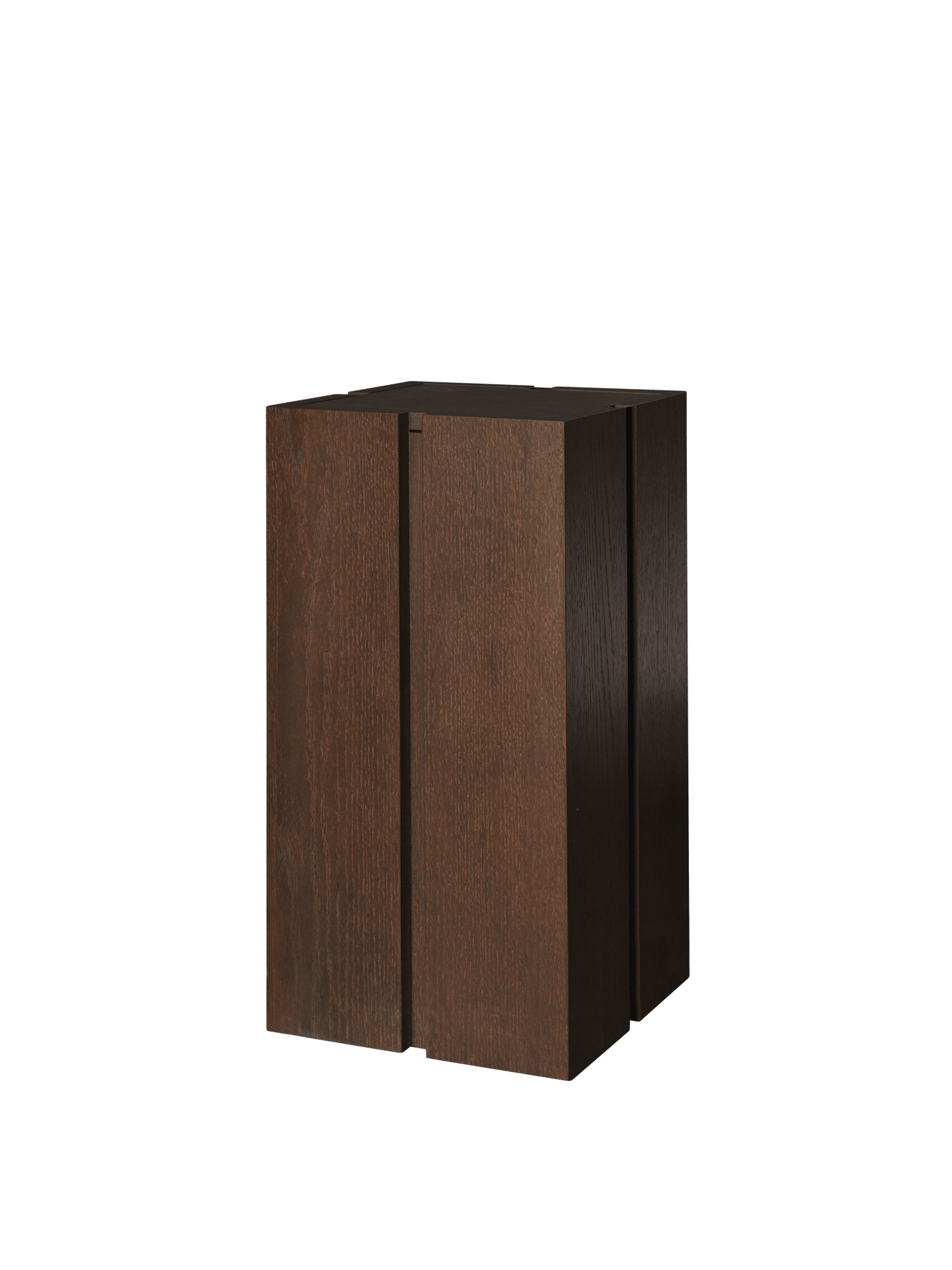 Paketsäule – Dunkel gebeizte Eiche