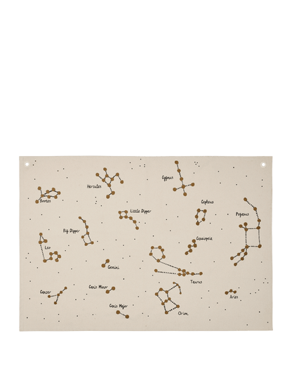 Sternbild-Stoffkarte – Ungefärbt