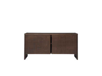 Paket-Flurschrank – Niedrig – Dunkel gebeizte Eiche