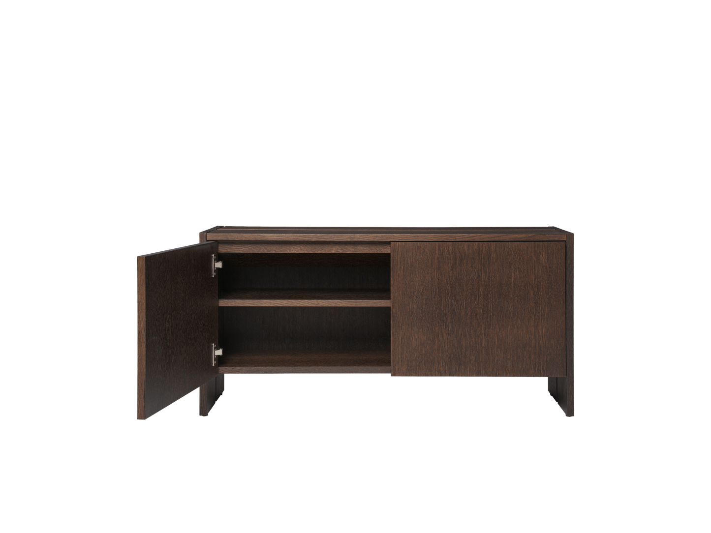 Paket-Flurschrank – Niedrig – Dunkel gebeizte Eiche