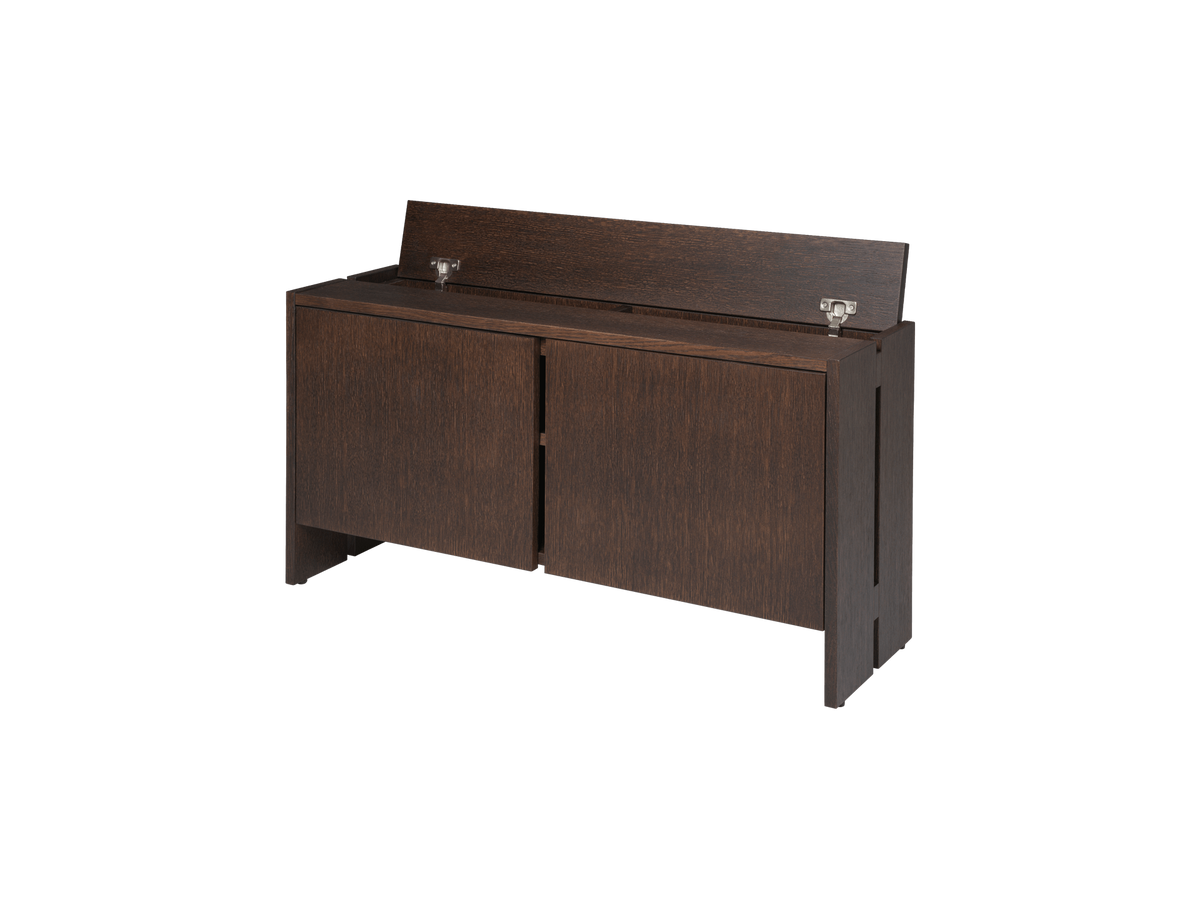 Paket-Flurschrank – Niedrig – Dunkel gebeizte Eiche