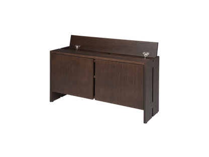 Paket-Flurschrank – Niedrig – Dunkel gebeizte Eiche