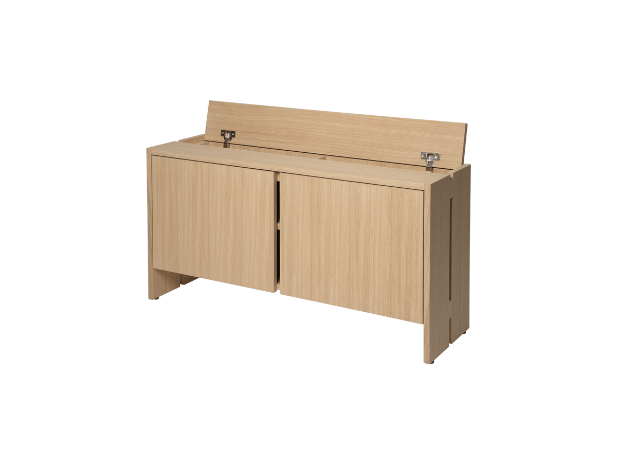 Pakethallenschrank - Niedrig - Natureiche