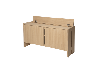 Pakethallenschrank - Niedrig - Natureiche