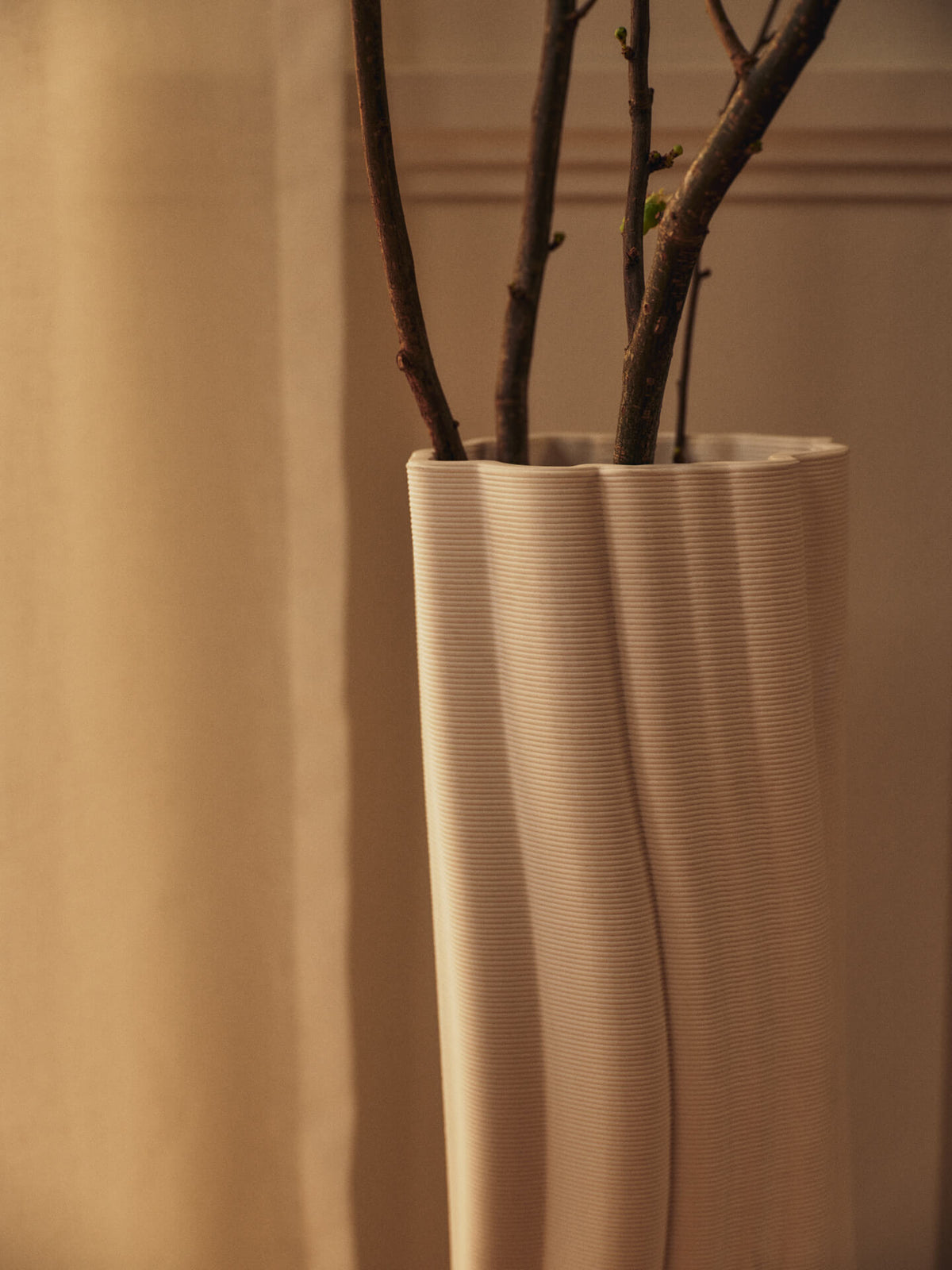 Rylith Bodenvase – Cremeweiß