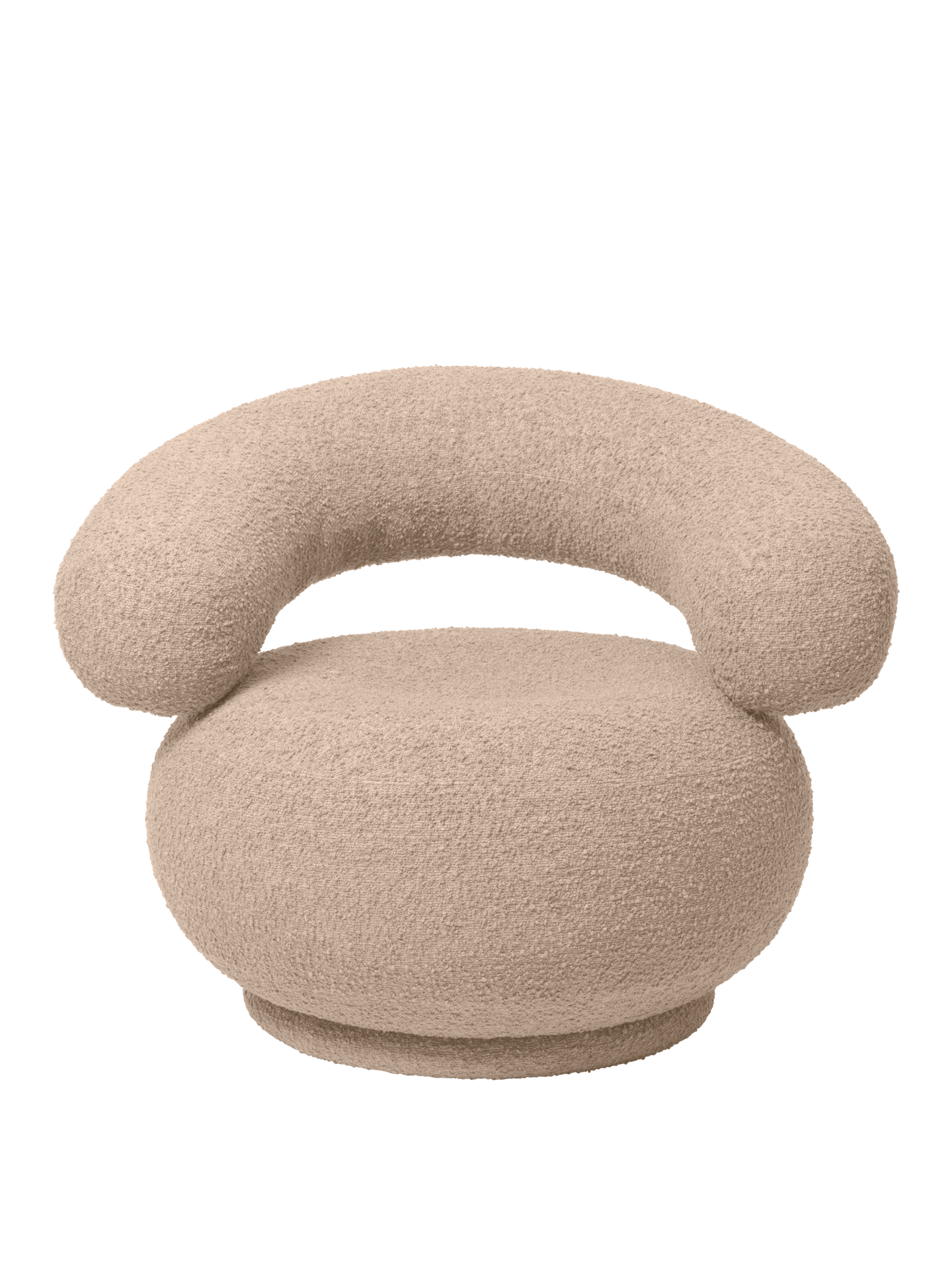Orbo Loungesessel - Roh Bouclé - Natur