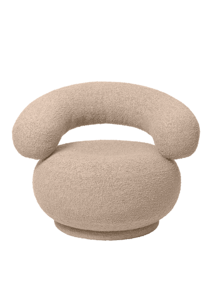 Orbo Loungesessel - Roh Bouclé - Natur
