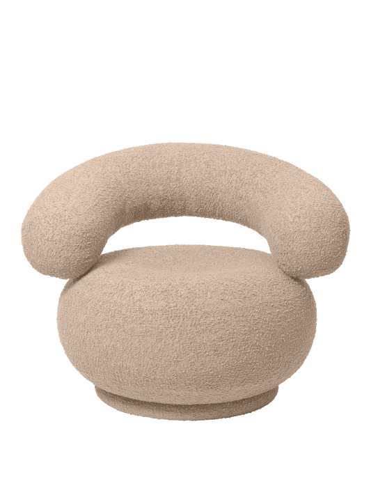 Orbo Loungesessel - Roh Bouclé - Natur