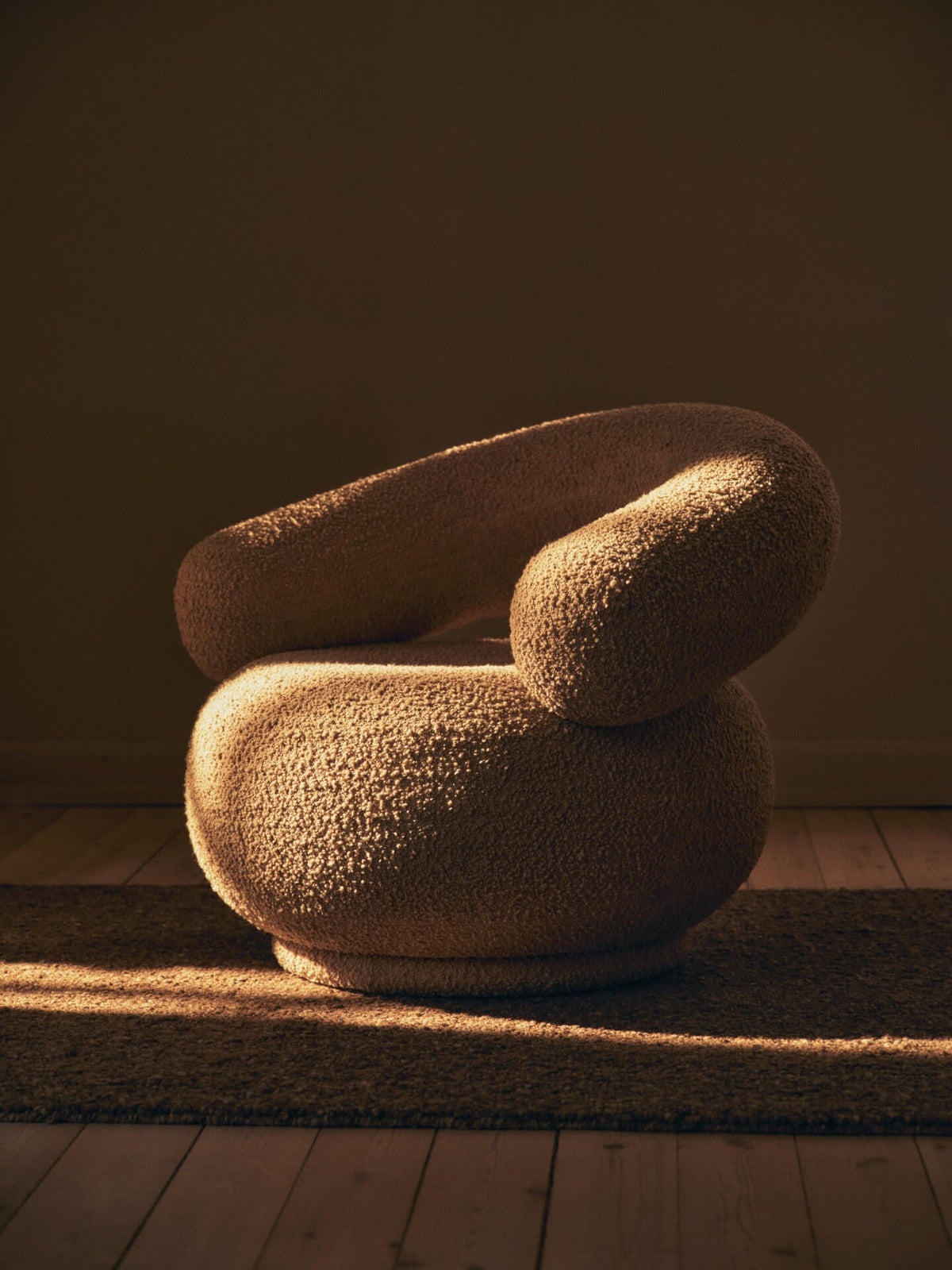 Orbo Loungesessel - Roh Bouclé - Natur