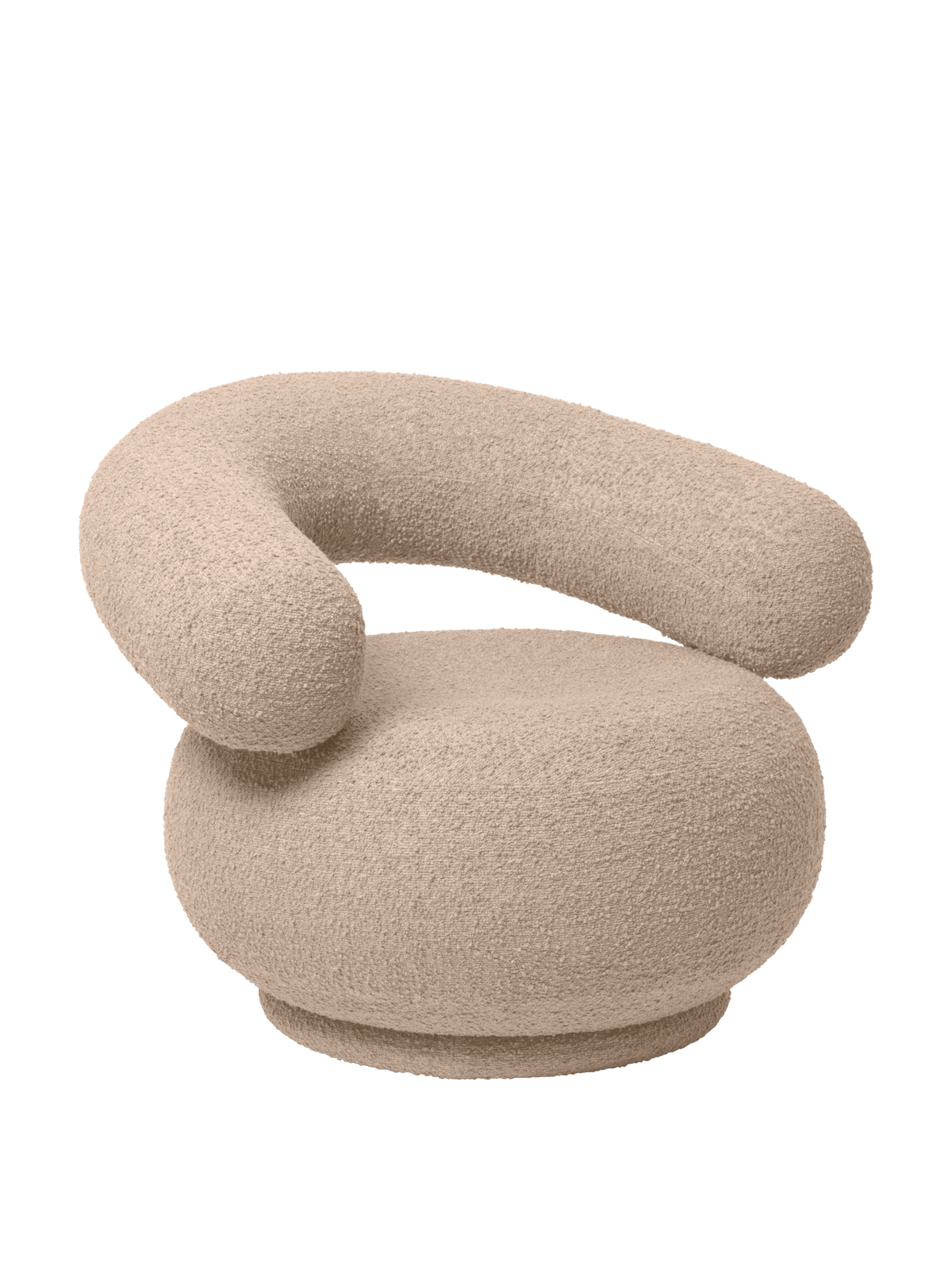 Orbo Loungesessel - Roh Bouclé - Natur