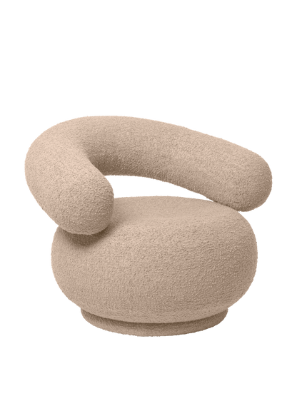 Orbo Loungesessel - Roh Bouclé - Natur