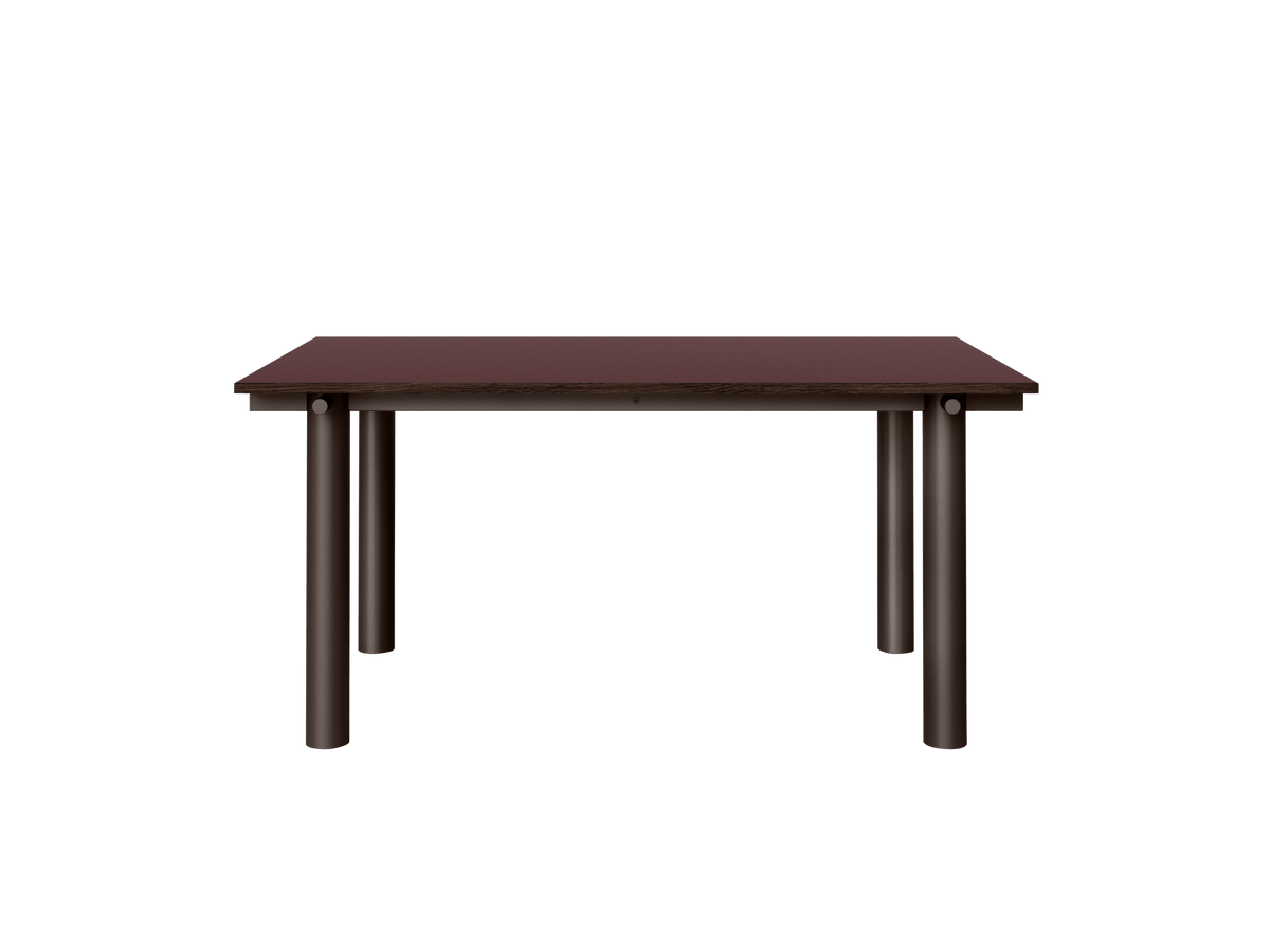 Esstisch Atura - Dunkle Schokolade/Burgundy Linoleum