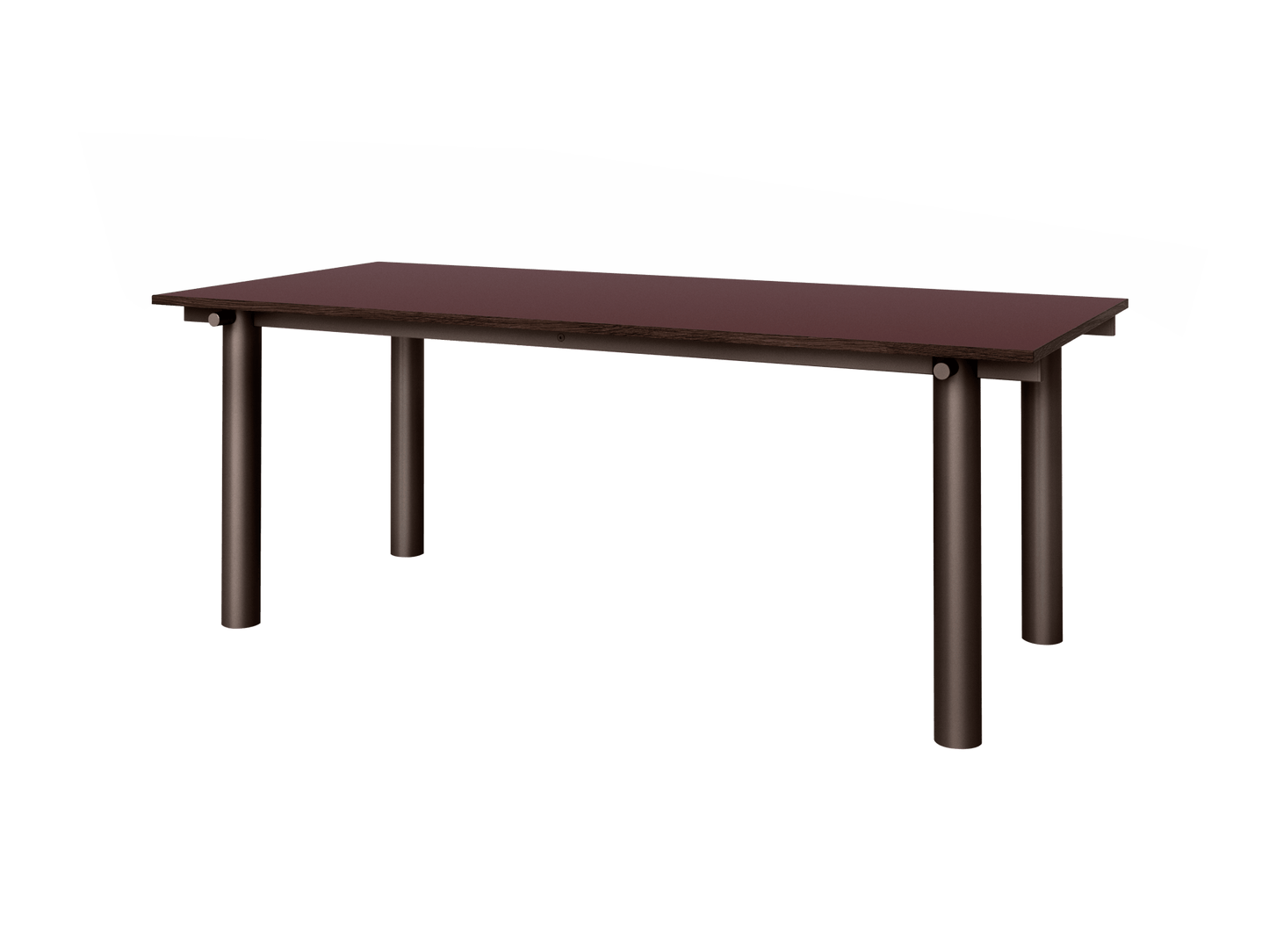 Esstisch Atura - Dunkle Schokolade/Burgundy Linoleum