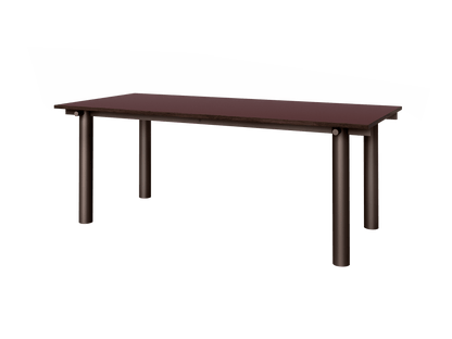 Esstisch Atura - Dunkle Schokolade/Burgundy Linoleum
