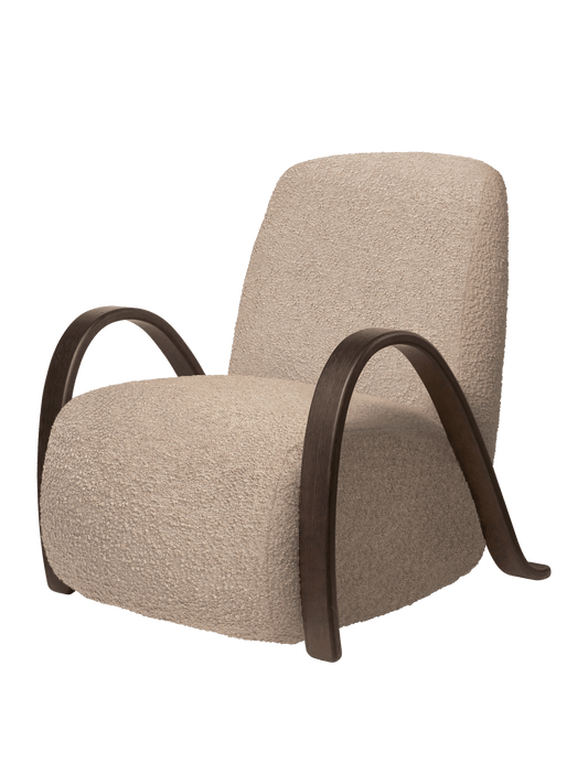 Buur Lounge Chair – Roher Bouclé – Natur