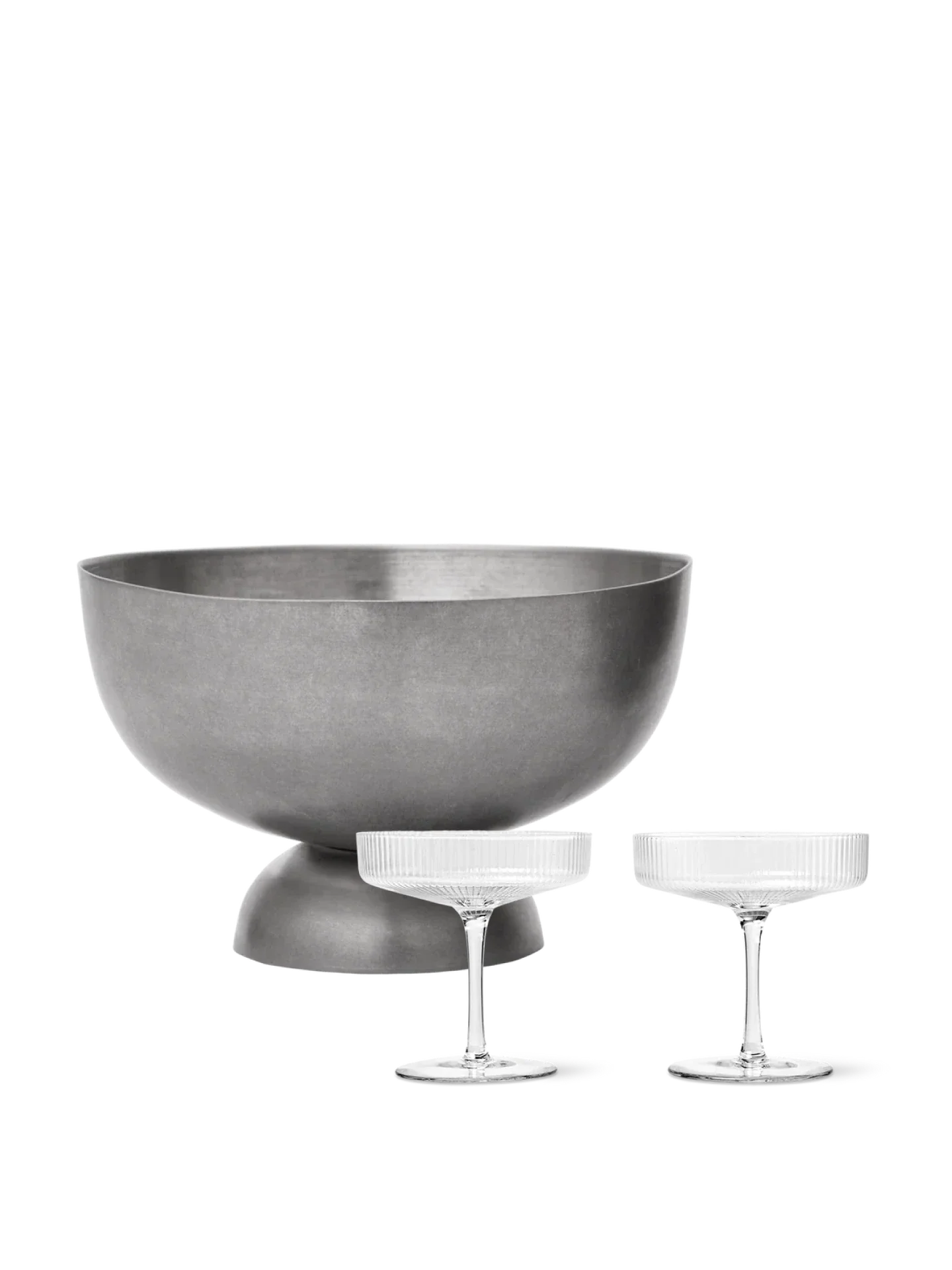 Ripple Champagnerschalen & Tumbled Champagnerkühler Geschenkset