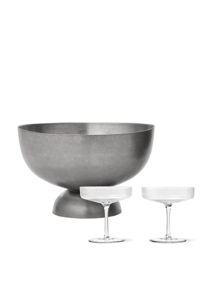 Ripple Champagnerschalen & Tumbled Champagnerkühler Geschenkset