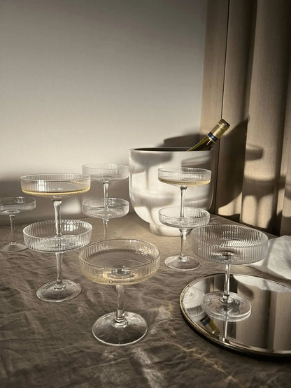 Ripple Champagnerschalen & Tumbled Champagnerkühler Geschenkset
