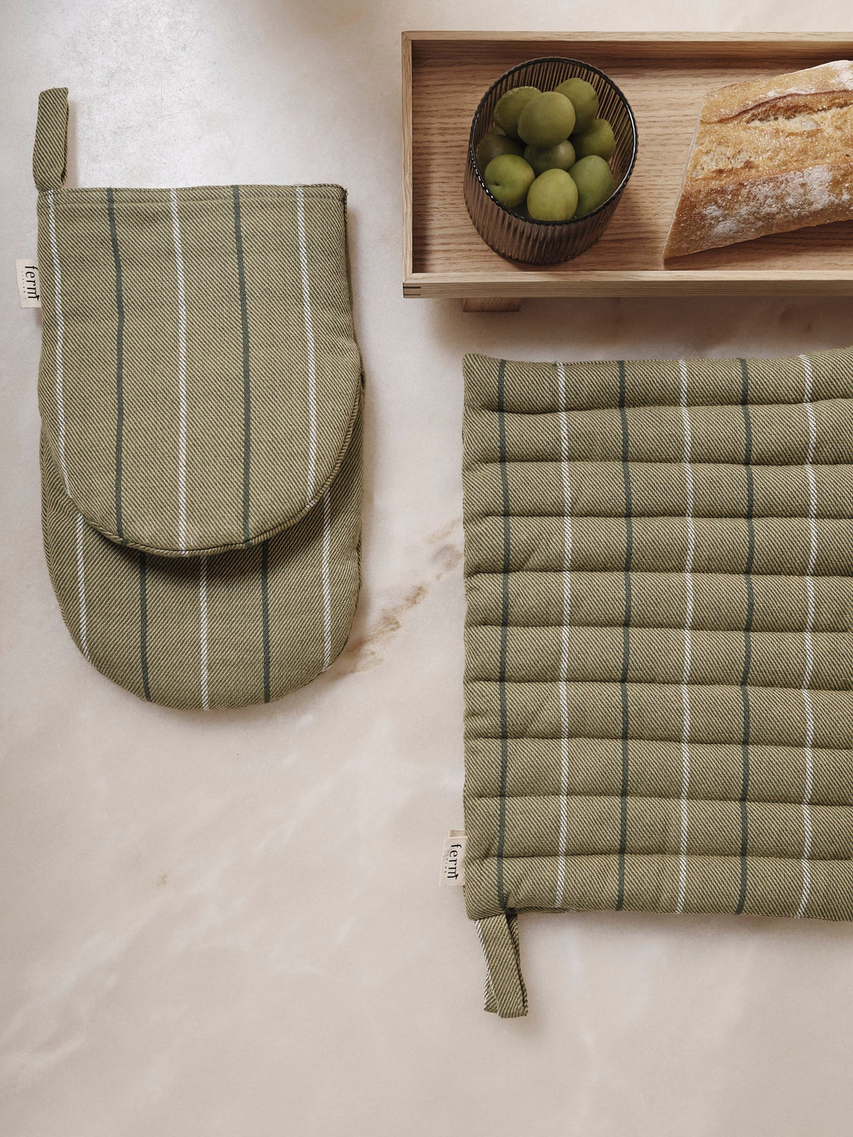 Ito Topflappen- & Ofenhandschuh-Geschenkset – Seetang