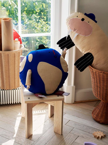 World Cushion - Hellblau