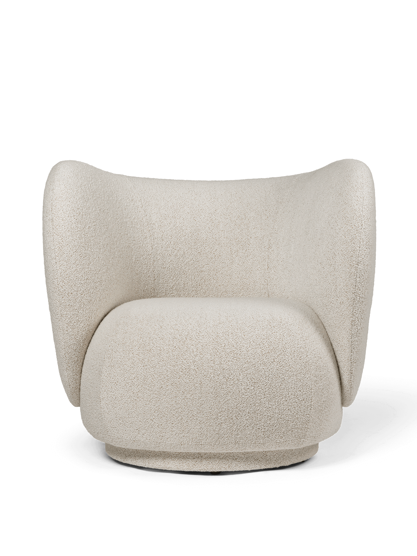 Rico Lounge Chair – Weicher Bouclé – Off-White/Sand