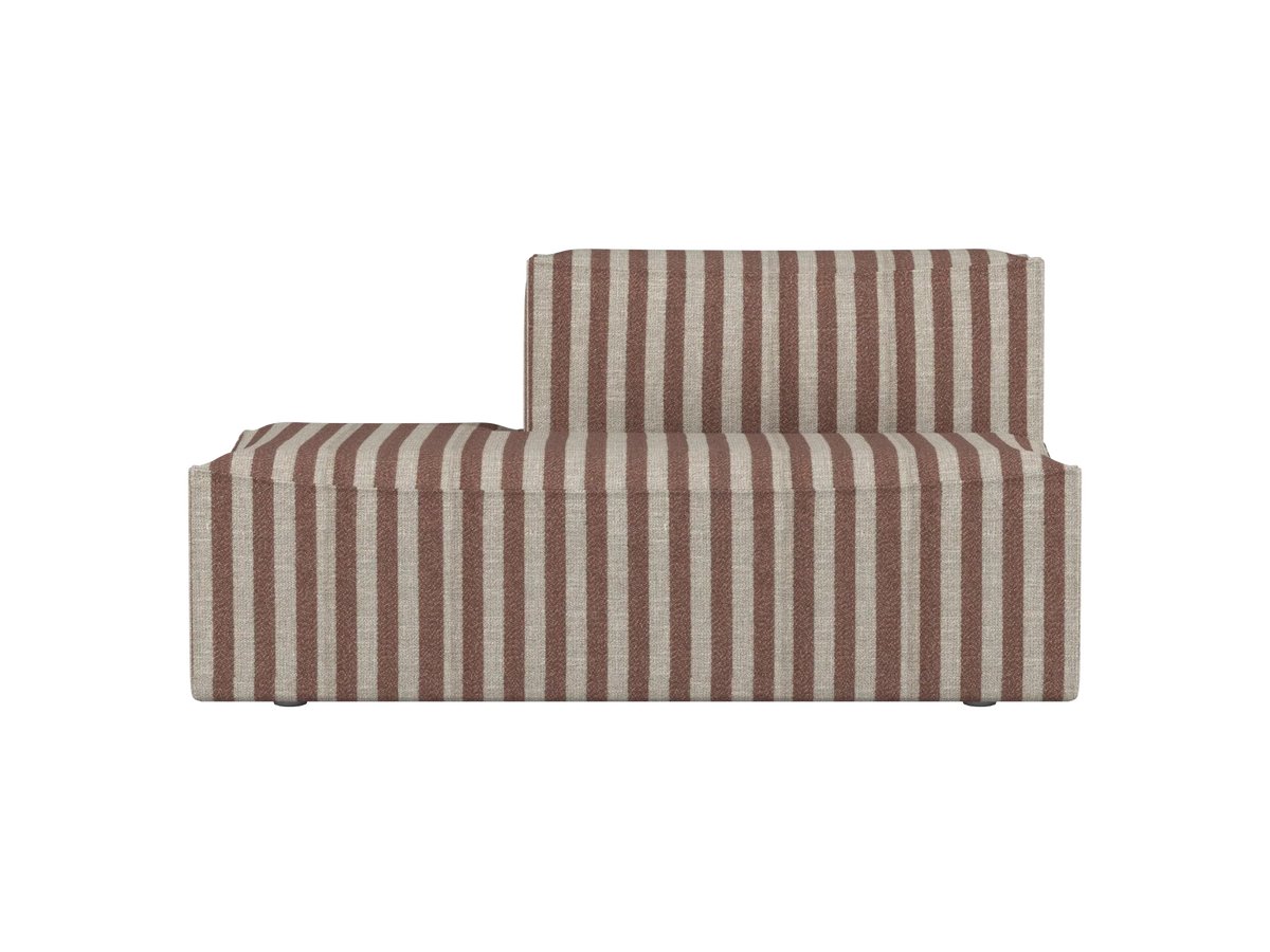 Catena Sofa Offenes Ende Links S300 - Louisiana - Sand/Schokolade