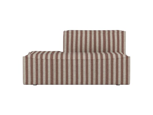 Catena Sofa Offenes Ende Links S300 - Louisiana - Sand/Schokolade
