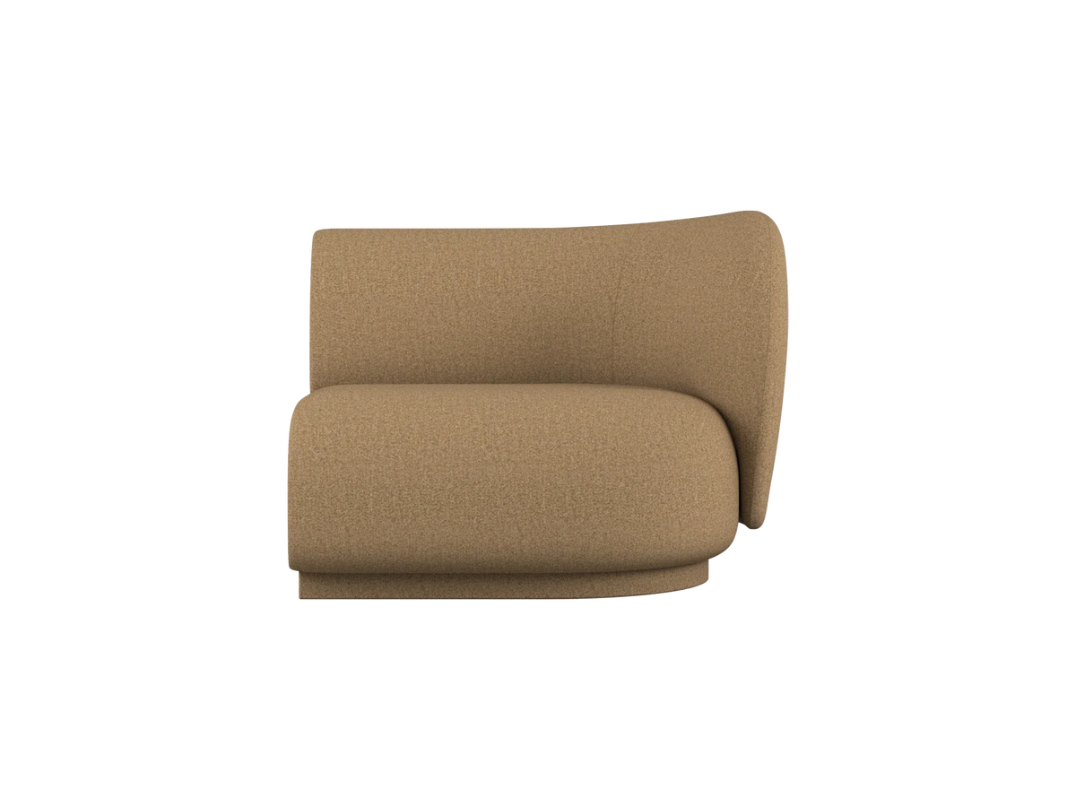Rico Sofa Armlehne Rechts – Roh-Bouclé – Hellbraun
