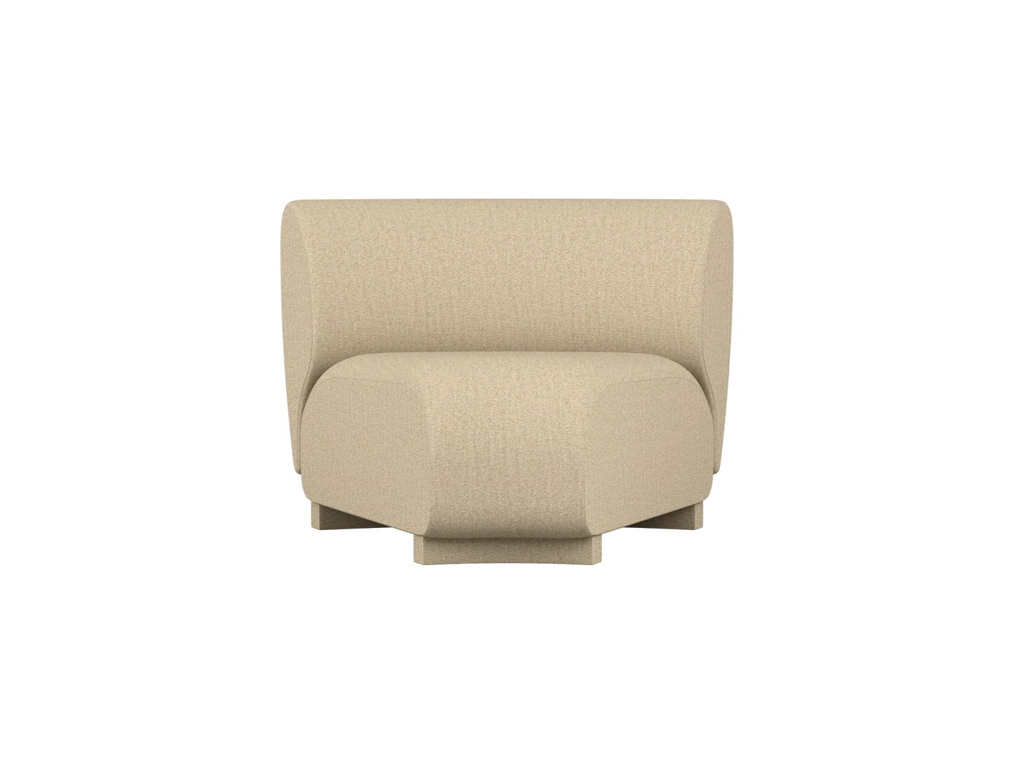 Rico Sofa Eckteil – schmal – Raw Bouclé – Natur