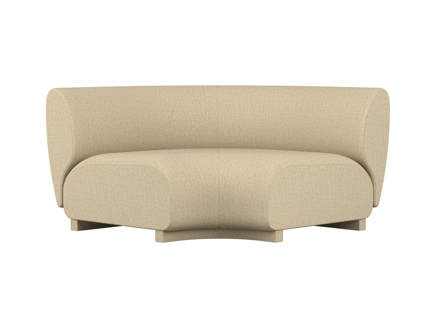 Rico Ecksofa - Breit - Roh-Bouclé - Natur