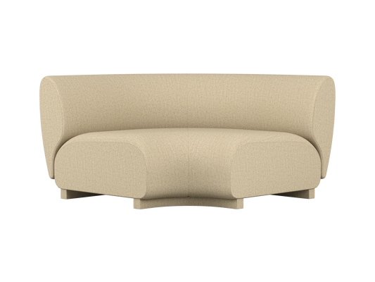Rico Ecksofa - Breit - Roh-Bouclé - Natur